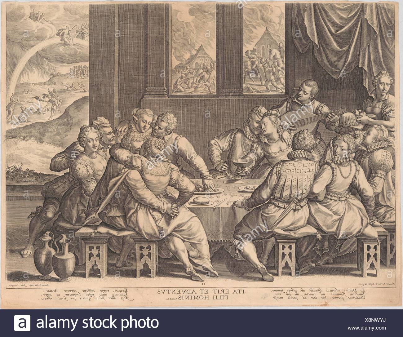 La humanidad espera el juicio final. Artista: Johann Netherlandish Sadeler I (Bruselas, 1550-1600/1601 Venecia); Artista: Después Dirck Barendsz.