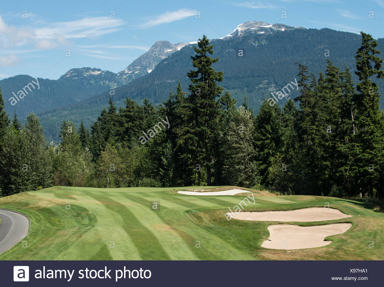 Chateau Whistler Golf Club, Whistler, British Columbia, Canadá Foto de stock