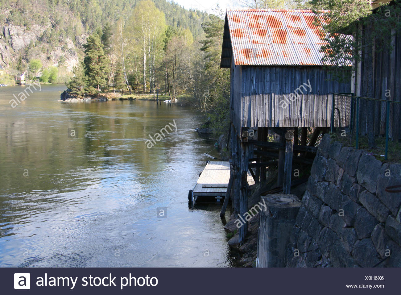 Warhouse papel del pasado. En el sur Skotfoss Noray. Foto de stock