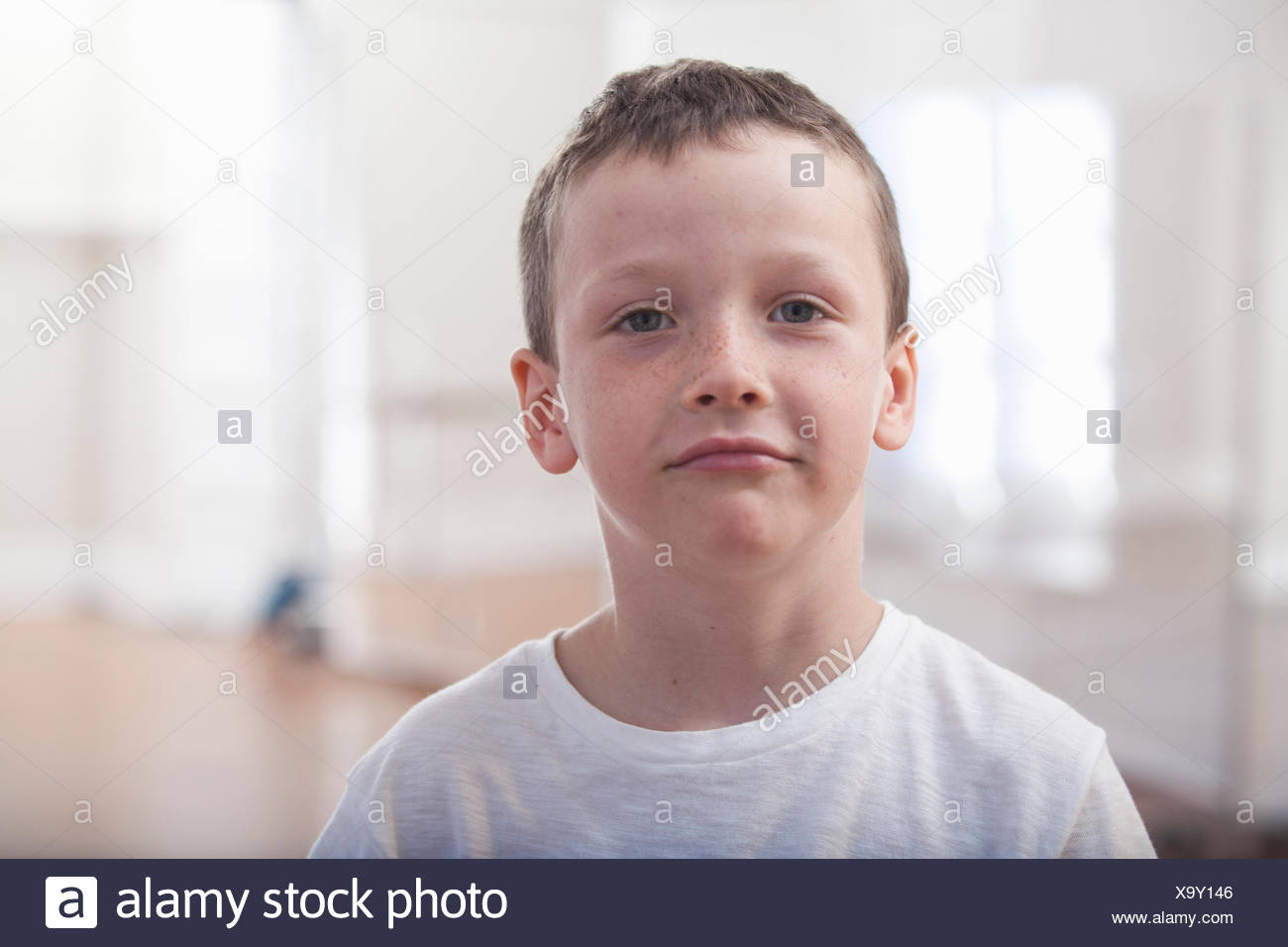 Retrato de niño en la escuela de ballet Foto de stock