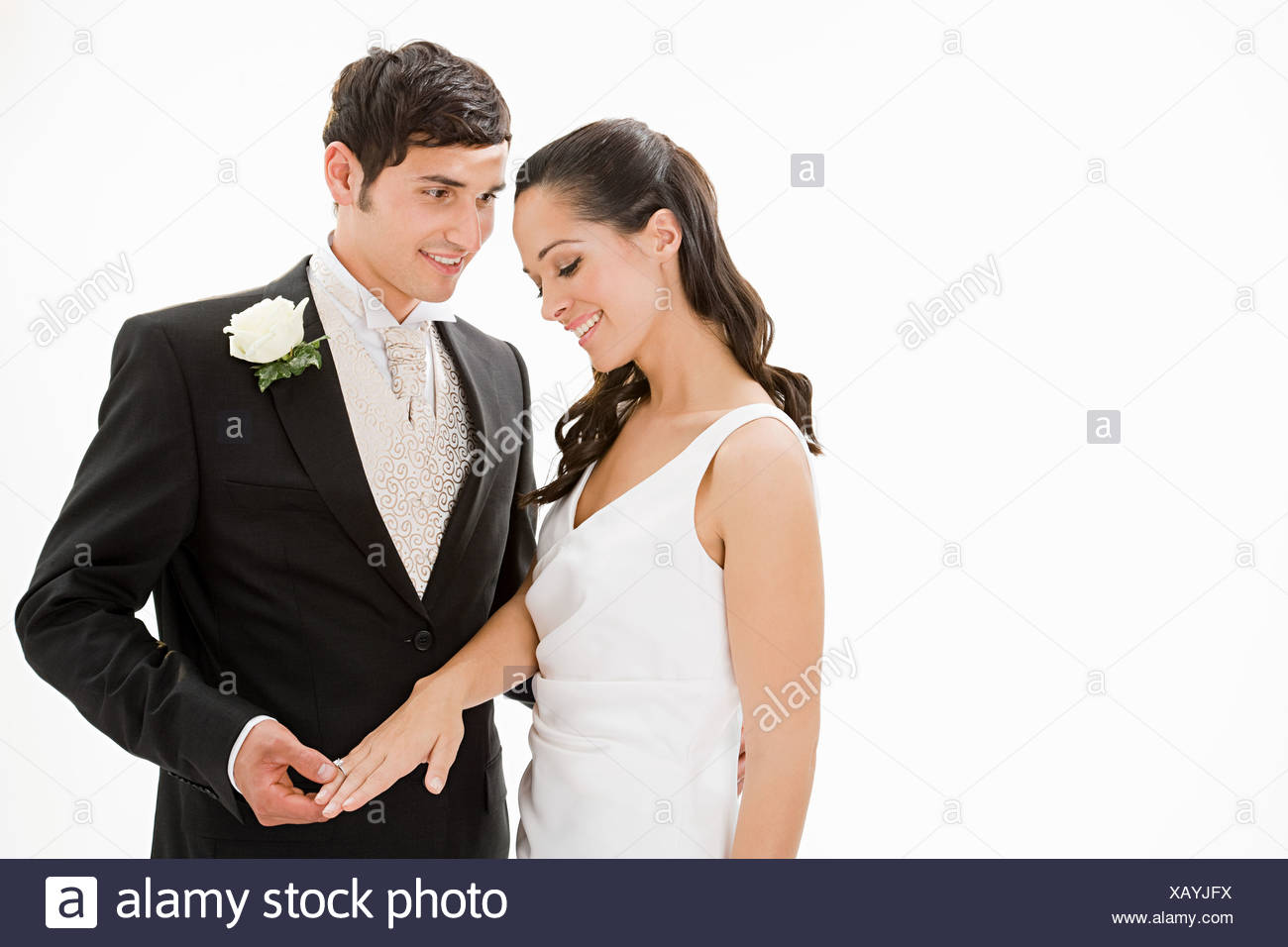 El retrato de la novia y el novio Foto de stock