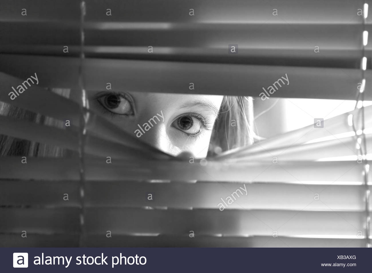 Diseño del modelo conceptual del proyecto plan proyecto cara ojos mirada expresión sospecha Foto de stock