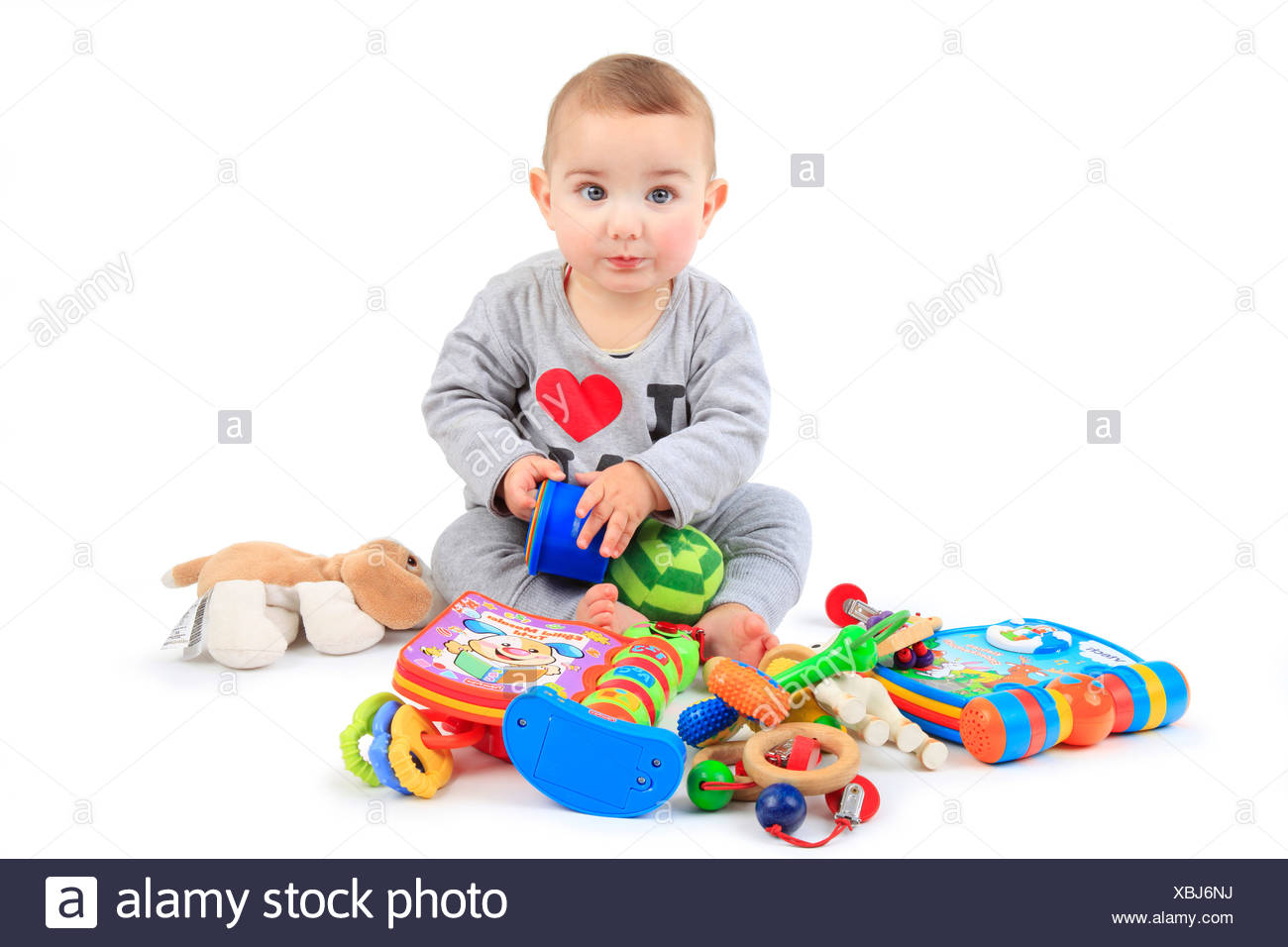 Animado Bebe Jugando Con Juguetes Fotografia De Stock Alamy