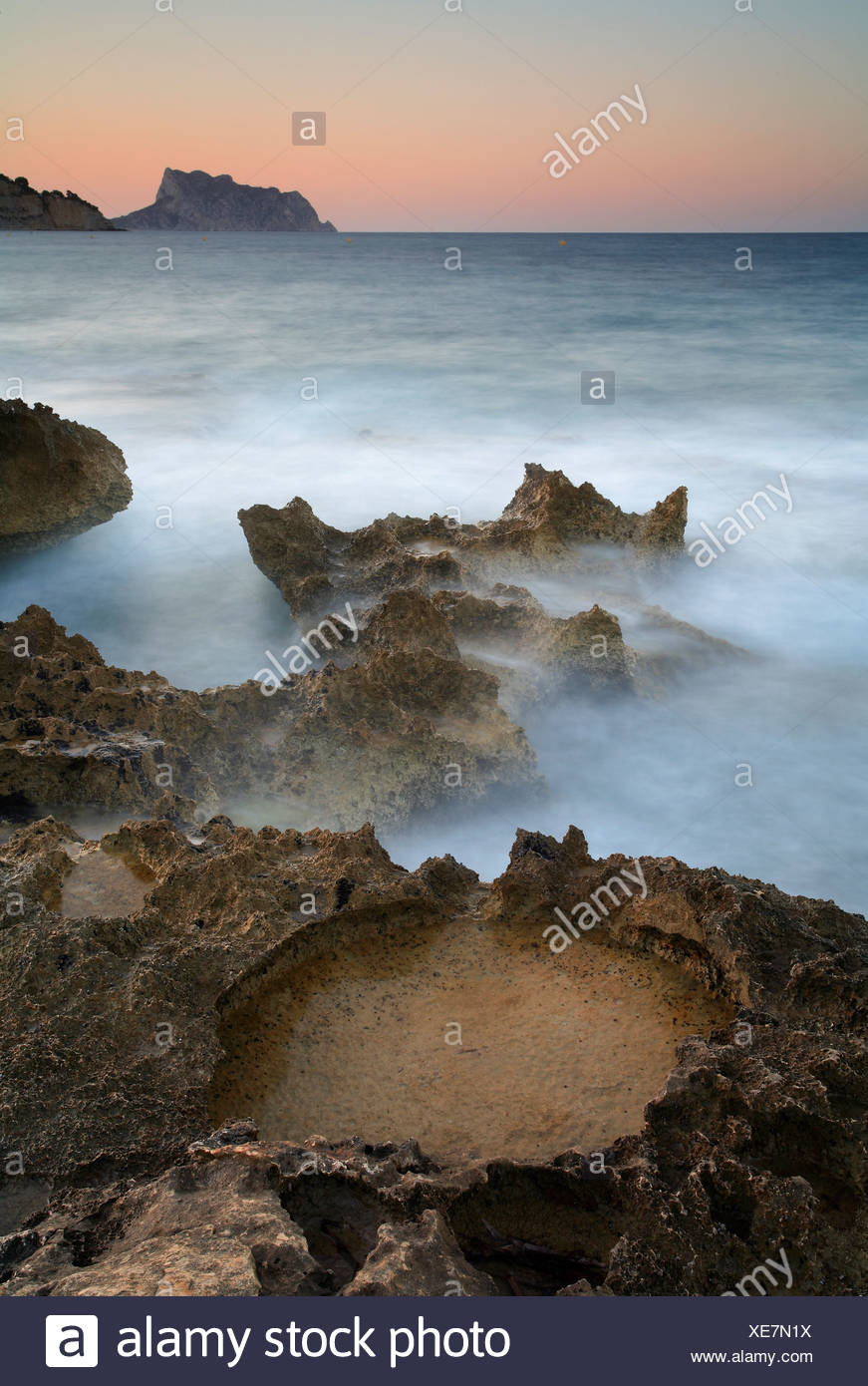 CHARCA INTERMAREAL PEÑÓN DE IFACH PUNTA DE MORARIRA TEULADA ALICANTE ESPAÑA Foto de stock