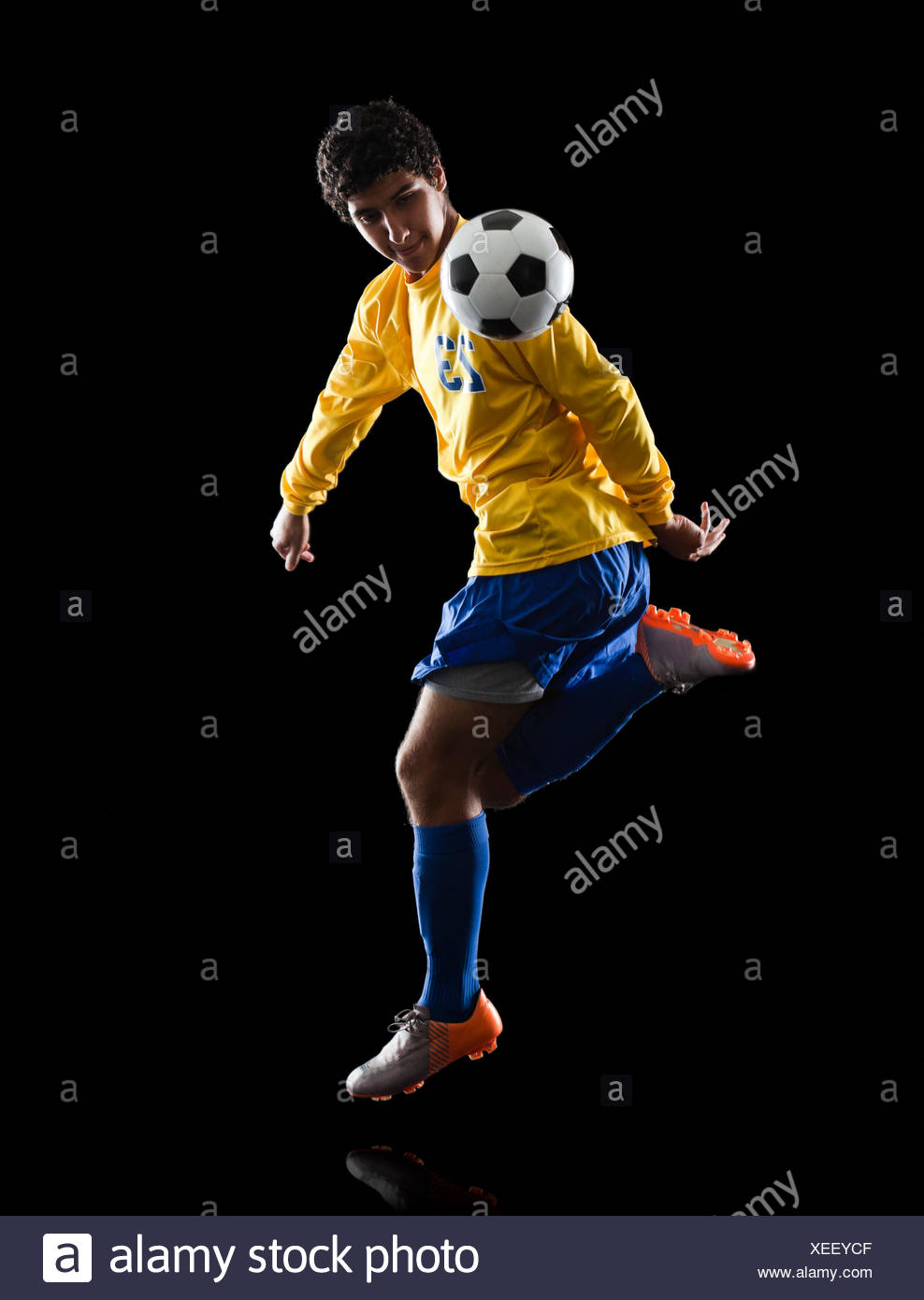 jugador de fútbol. Foto de stock