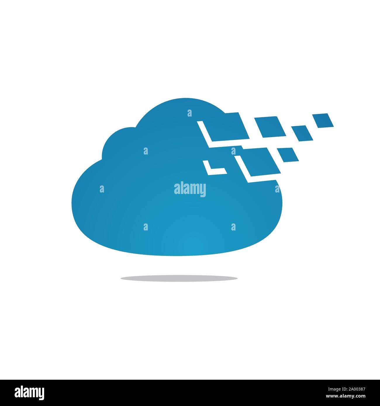Technologie numérique Cloud Logo design signe Illustrations vectorielles Illustration de Vecteur