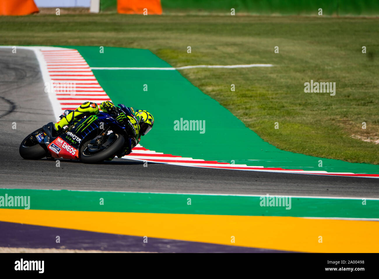Misano Adriatico, Italie. 13 Sep, 2019. Une image de l'accueil de l'adepte, Valentino Rossi pendant les séances d'essais libres MotoGP du Grand Prix de Saint-Marin. (Photo de Luca Marenda/Pacific Press) Credit : Pacific Press Agency/Alamy Live News Banque D'Images