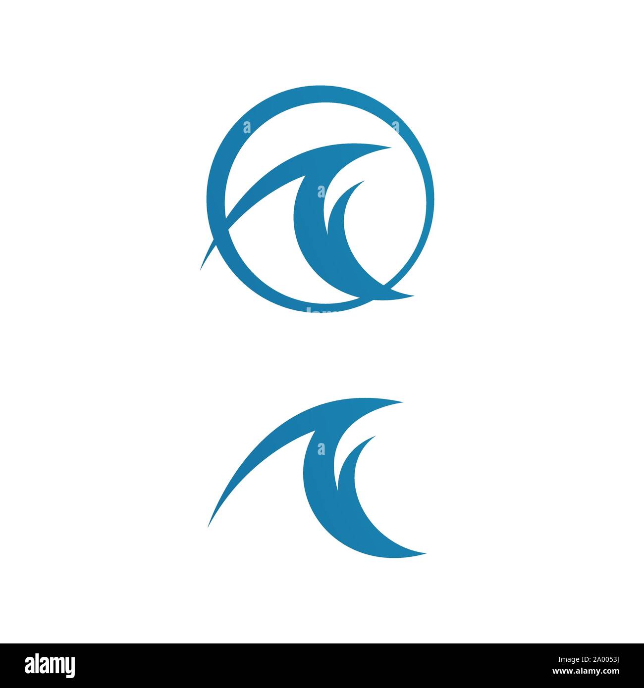 Les vagues de l'eau logo design de blue ocean sign Vector modèle Icône Illustration de Vecteur