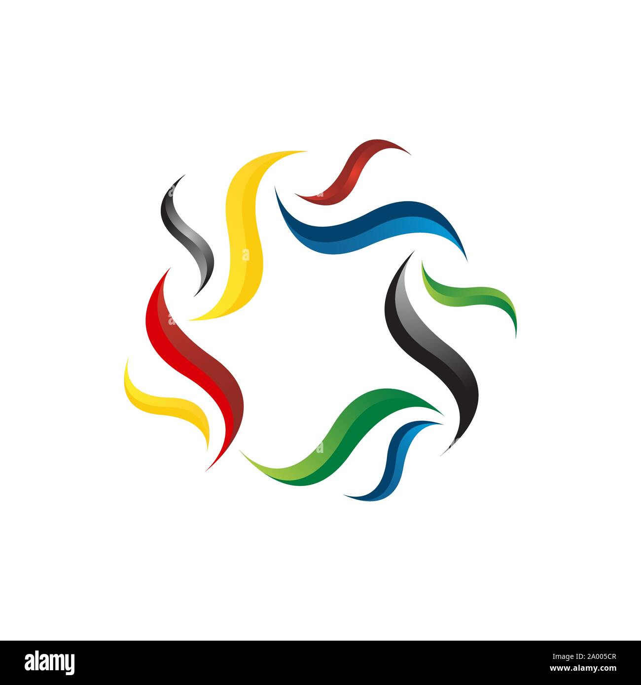 Cercle coloré groupe de personnes l'unité de conception de logo de l'unité symbole vecteur Illustration Illustration de Vecteur