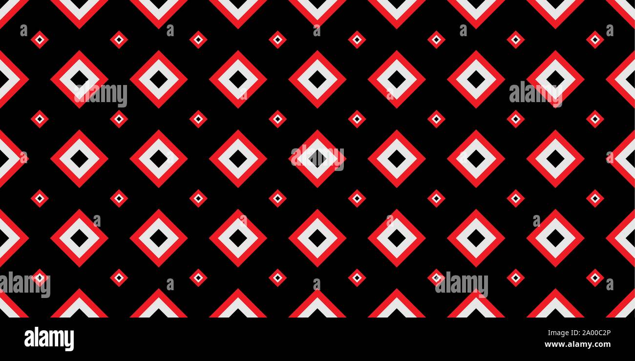 Motif géométrique parfaite. Les couleurs rouge et noir sont modernes. couleurs occasionnels Idéal pour les textiles, l'emballage, l'impression papier, simple et de textu Illustration de Vecteur