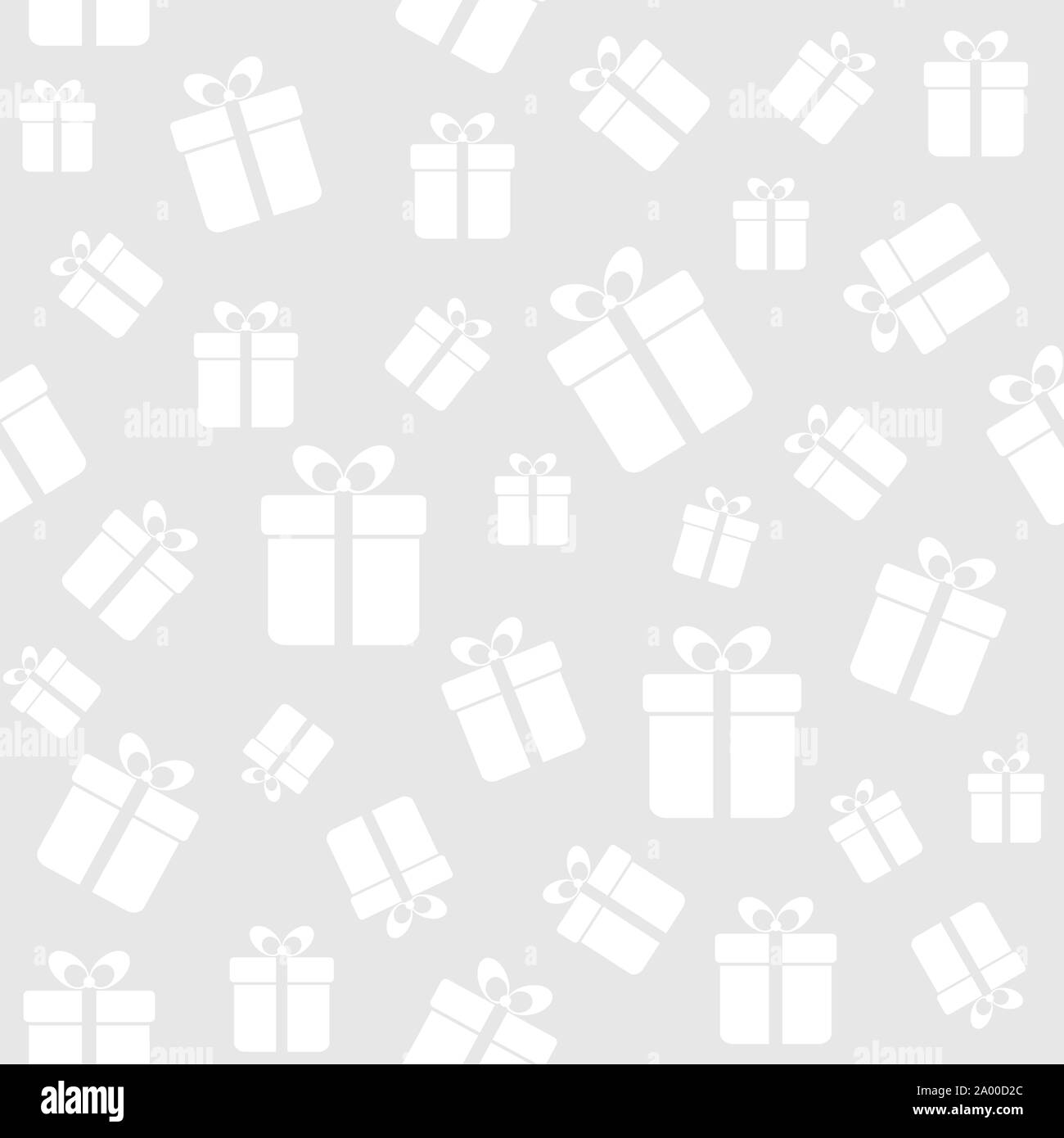 Modèle sans couture avec cadeaux blanc sur un fond gris Illustration de Vecteur