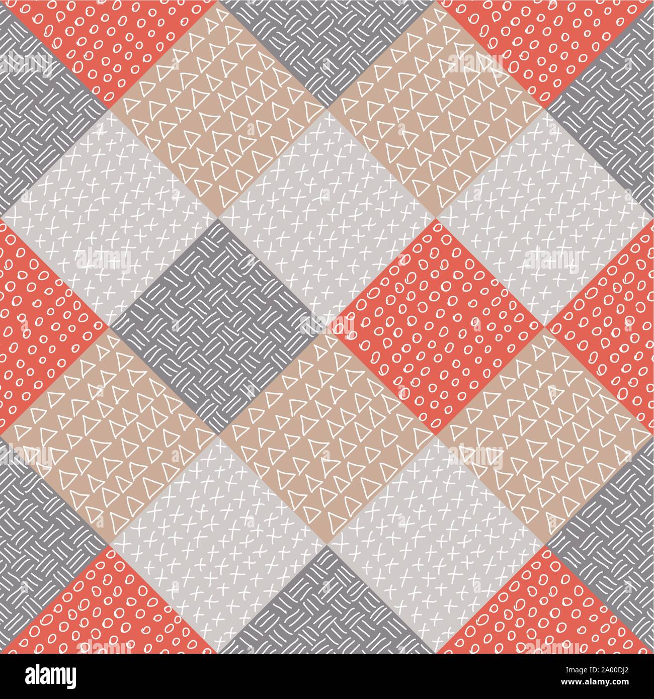 Patchwork vecteur modèle transparent Illustration de Vecteur