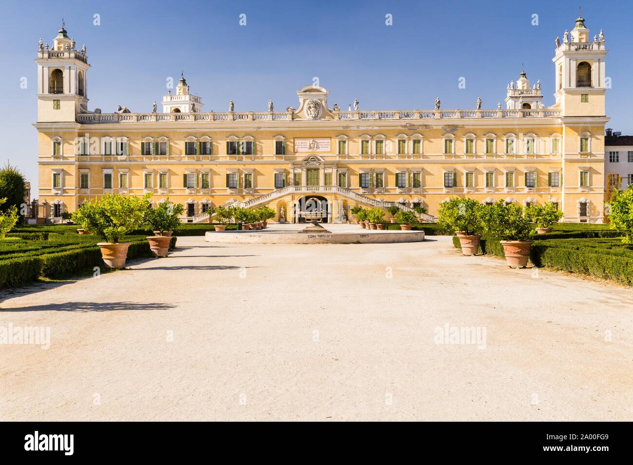 Château Reggia di Colorno avec jardin baroque, Colorno, Province de Parme, Emilie-Romagne, Italie Banque D'Images