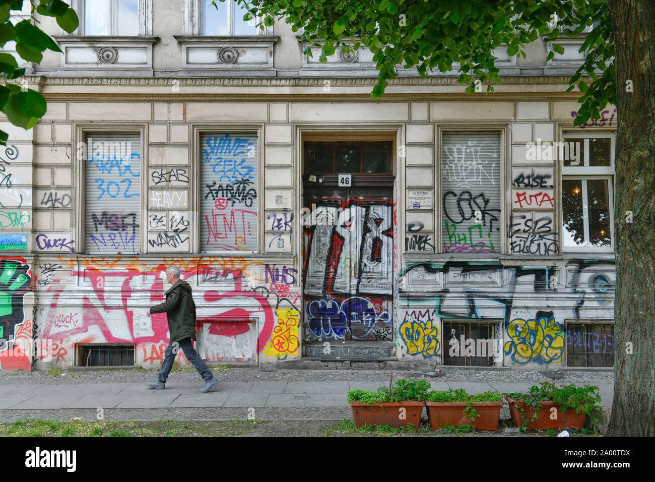 Les graffitis, Skalitzer Strasse, Kreuzberg, Berlin, Deutschland Banque D'Images