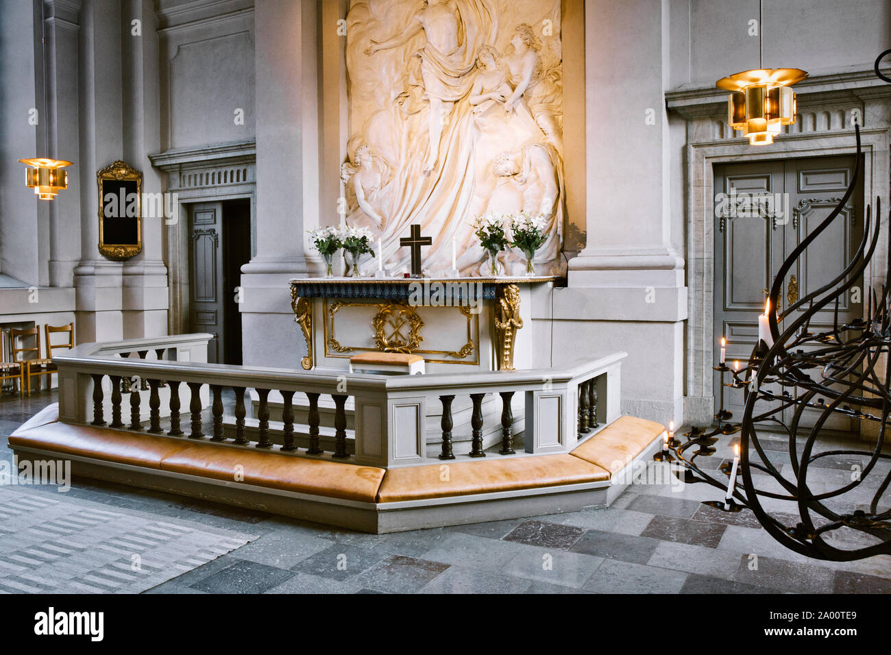 Intérieur de l'Église, Sveavagen Adolf Frederik, Stockholm, Suède Banque D'Images