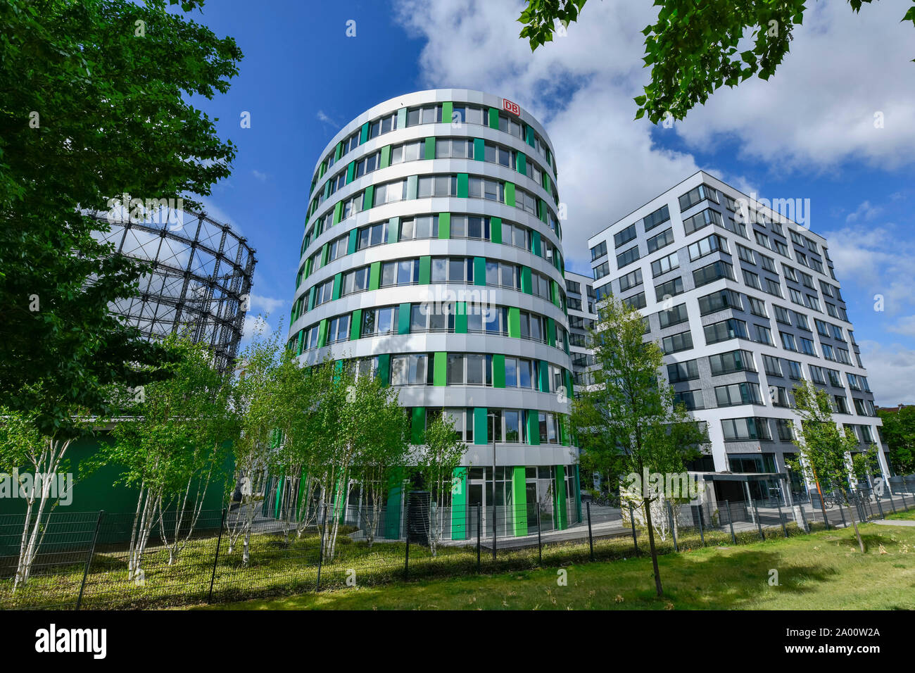 Gazomètre, Haus 8, Haus 7, EUREF-Campus, Schöneberg, Berlin, Deutschland Banque D'Images