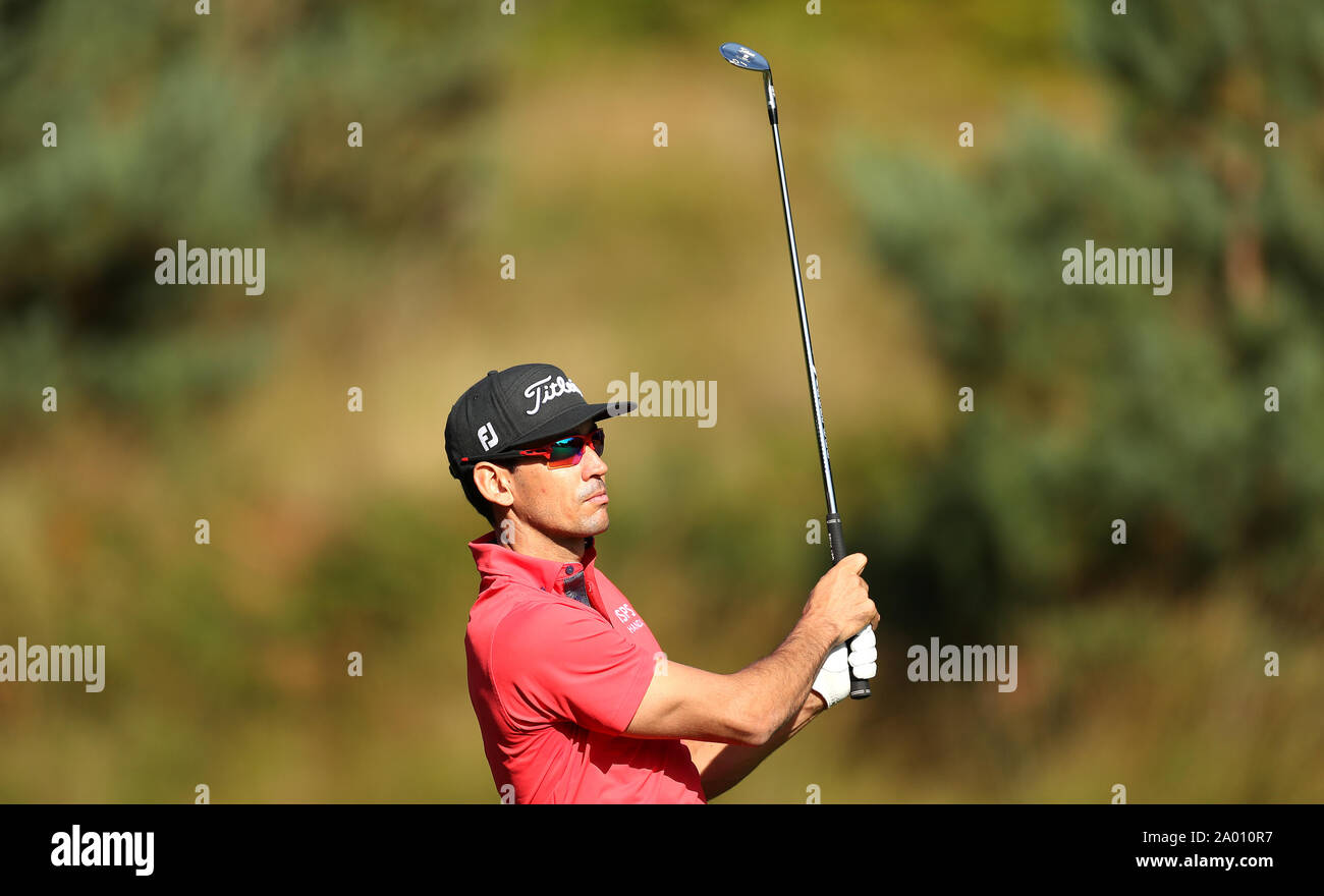 Le Suédois Henrik Stenson en action pendant deux jours le BMW PGA Open à Wentworth Golf Club, Surrey Banque D'Images