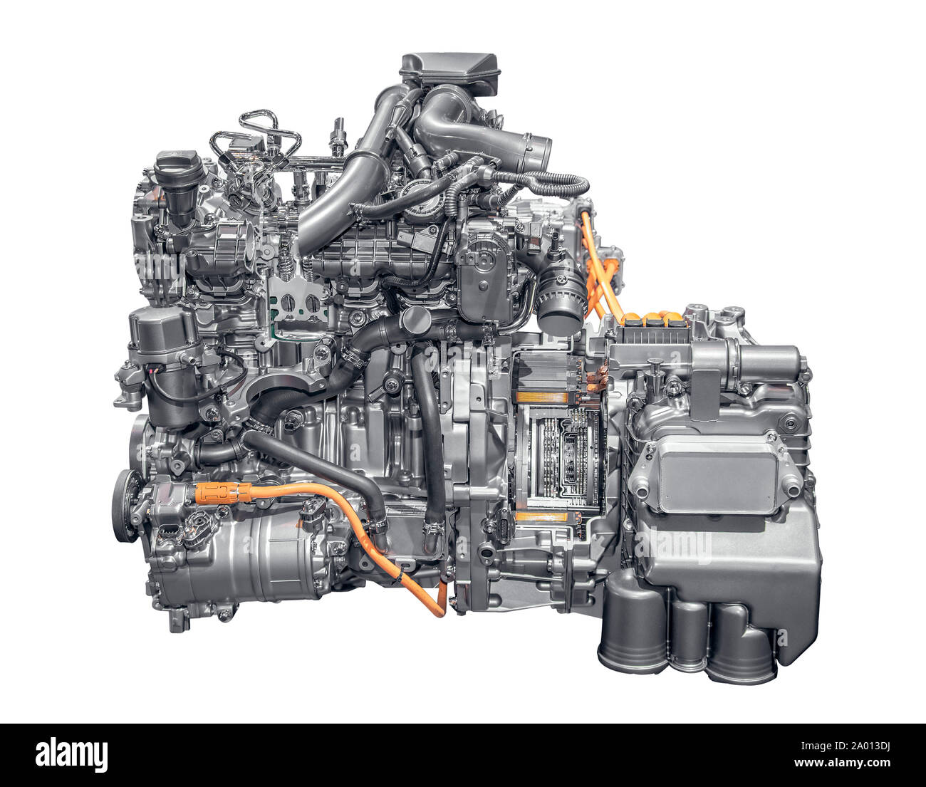 4 cylindres moderne hybride à moteur essence Banque D'Images