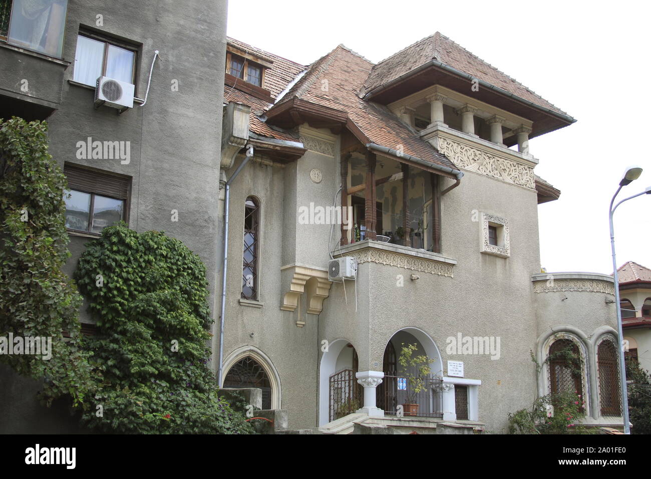 Façades de maisons et monuments maisons dans l'ancien quartier de Armenesc Banque D'Images