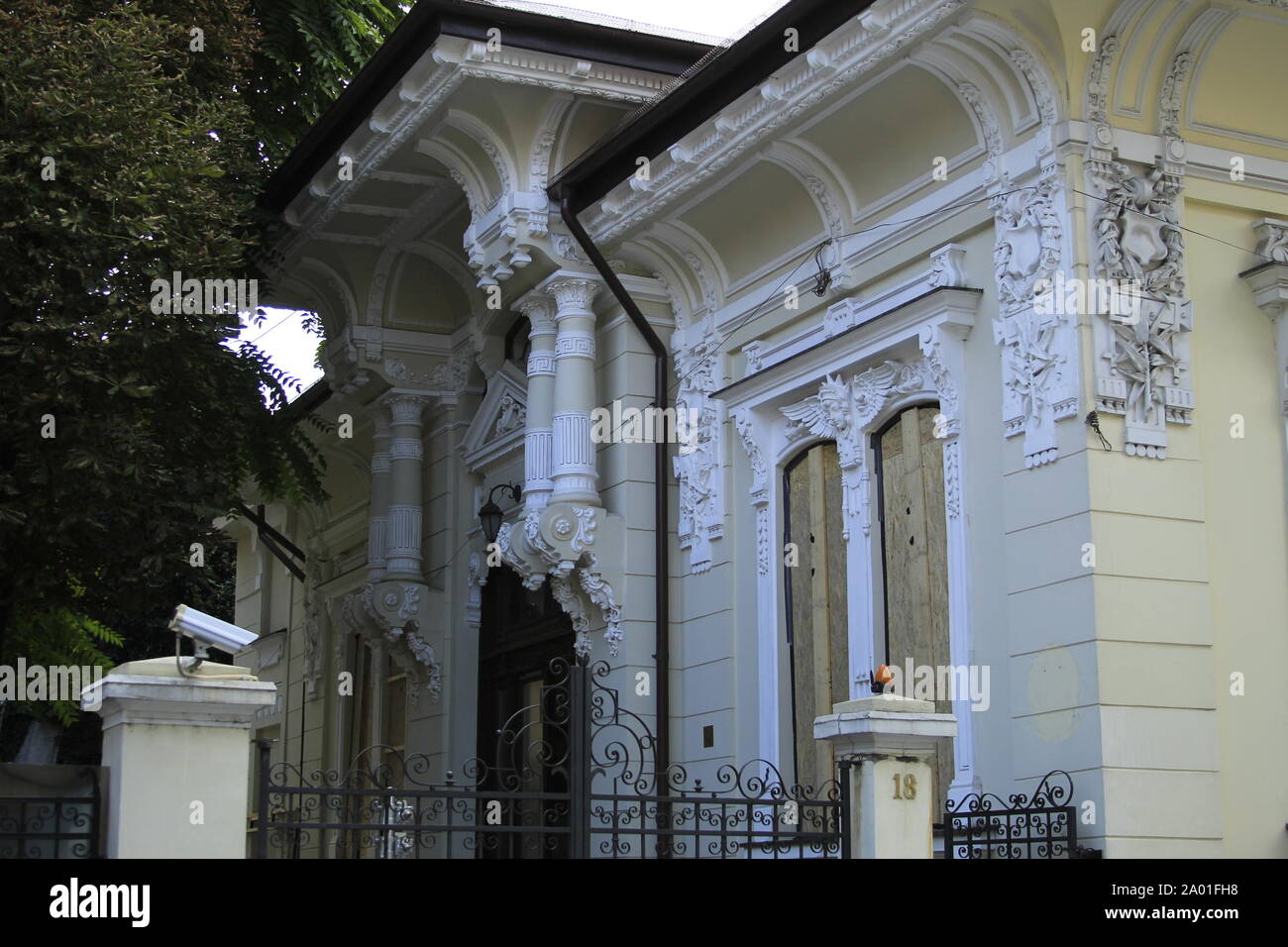 Façades de maisons et monuments maisons dans l'ancien quartier de Armenesc Banque D'Images