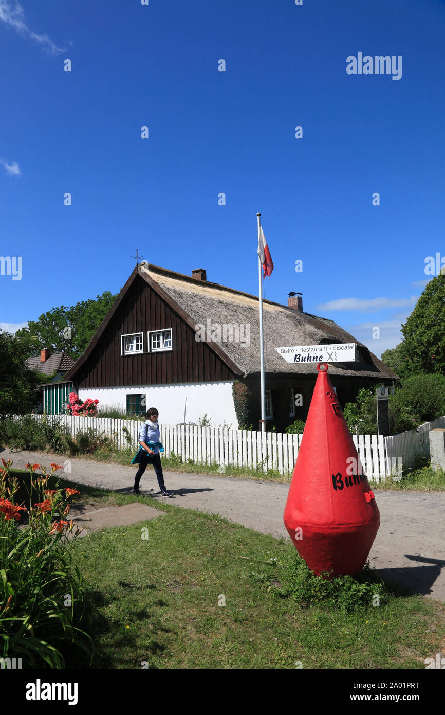 Vitte, ancienne maison de vacances de l'île de Hiddensee, Hermann Muthesius, mer Baltique, Mecklembourg Poméranie occidentale, l'Allemagne, de l'Europe Banque D'Images