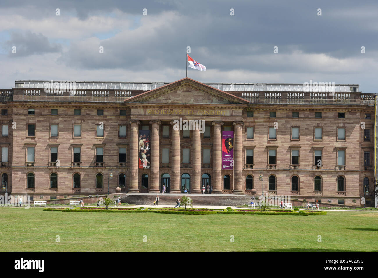 Kassel, Allemagne - 2 juillet 2019 : palais de Le parc Bergpark Wilhelmshöhe à Kassel en Allemagne Banque D'Images