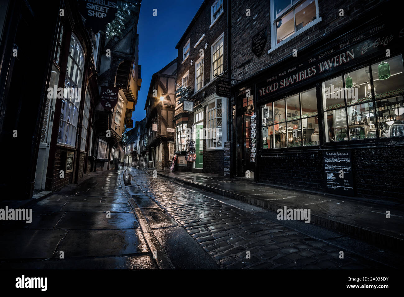 Soir dans la pagaille, York, Angleterre Banque D'Images