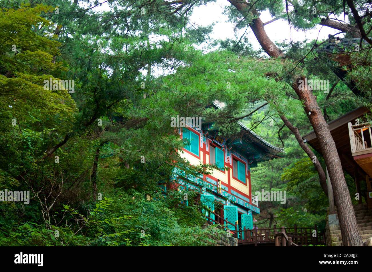 Temple bouddhiste sur mountain à Séoul en Corée Soth Banque D'Images