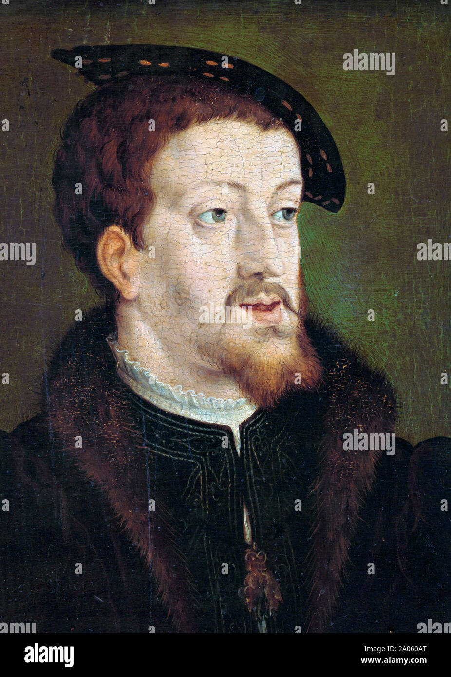 Charles V, 1500-1558. Empereur du Saint Empire Romain. Carlos V., roi d'Espagne comme Charles I. Carlos I. après une peinture au Rijksmuseum, Amsterdam, Pays-Bas à la manière de Jan Cornelisz Vermeyen. Banque D'Images