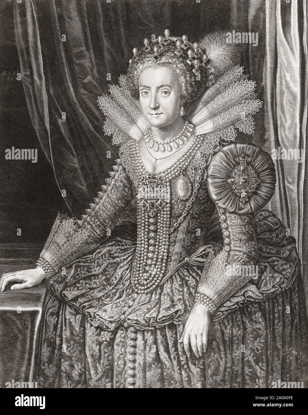 Elizabeth I, 1533 - 1603. Reine d'Angleterre. Banque D'Images