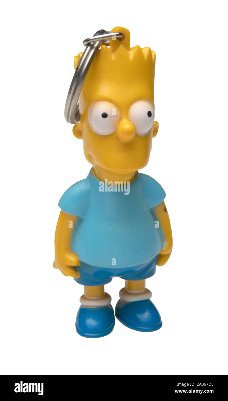 Bart Simpson porte-clés Banque D'Images