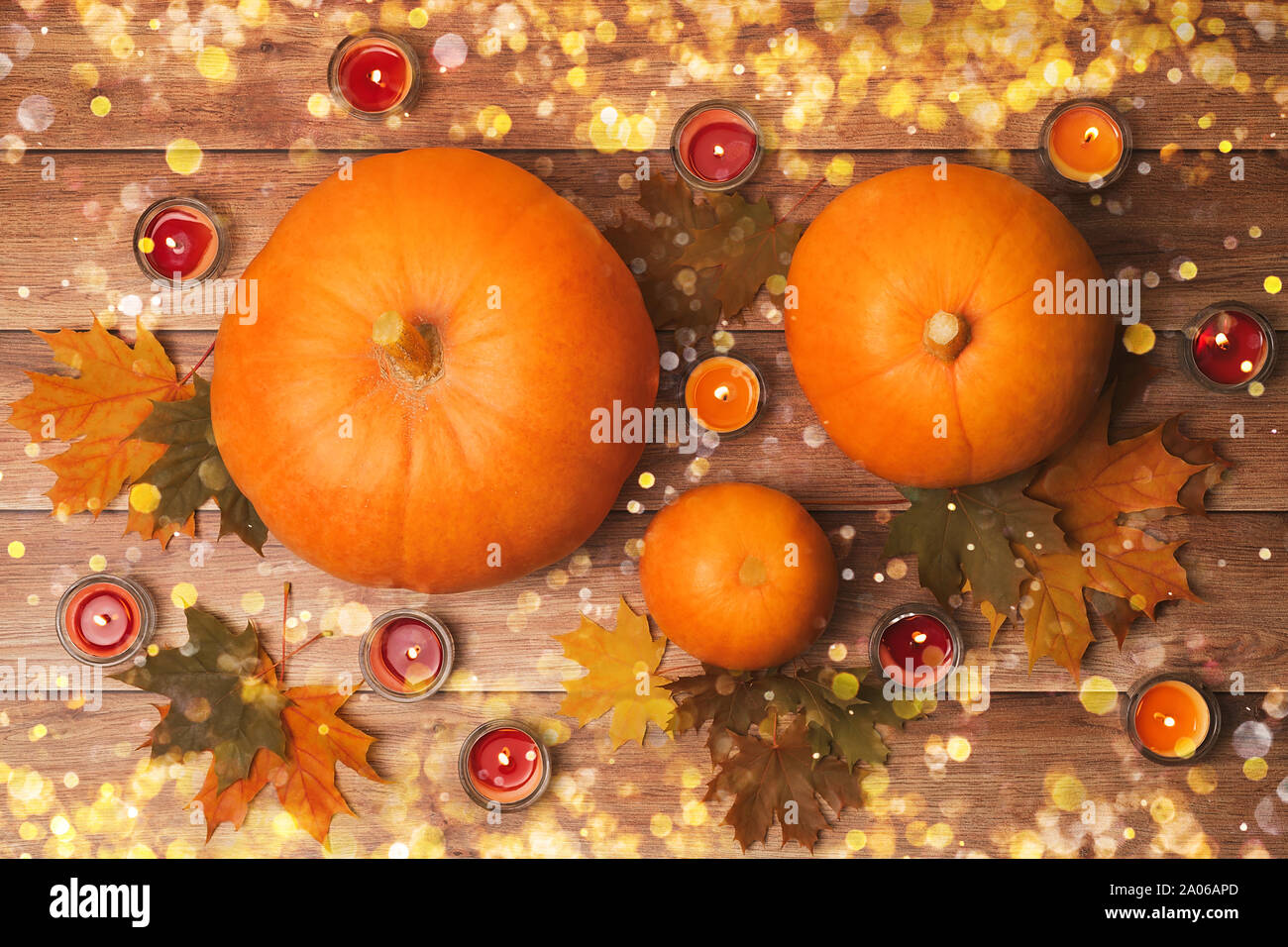 Mandala D'automne Avec Des Feuilles De Pommes De Citrouille Et De