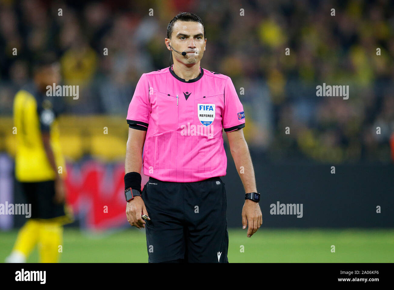 DORTMUND, 17-09-2019, parc Signal Iduna, saison 2019 / 2020, Champions League, arbitre Lucien Favre lors du match Dortmund - Barcelone. Banque D'Images