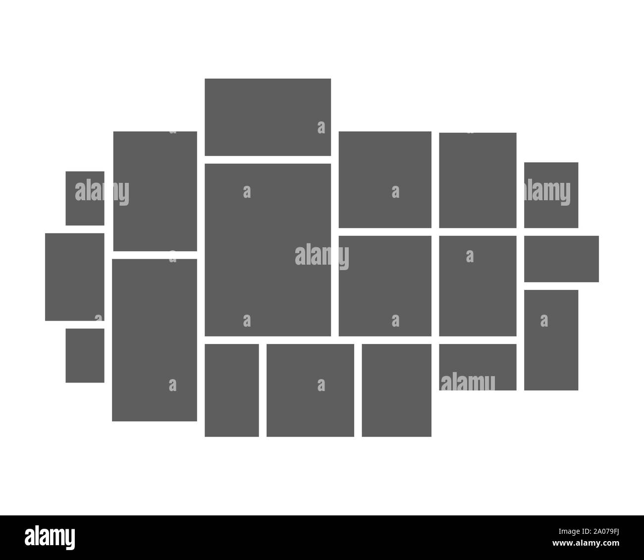 Collage des modèles de trames sur un fond blanc Banque D'Images