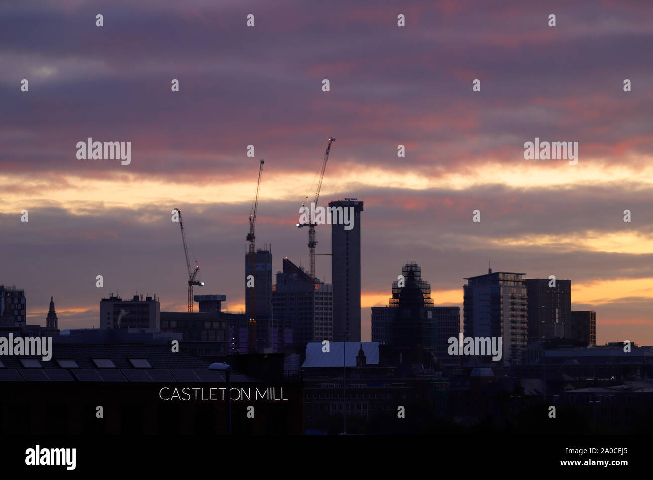 L'ensemble de la construction de la ville de Leeds. Altus maison sera le plus haut bâtiment du Yorkshire une fois terminé. Banque D'Images