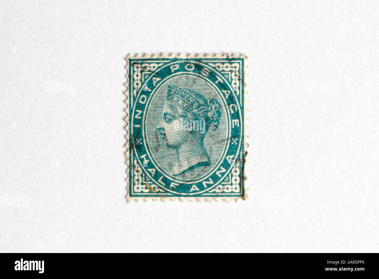 Queen Victoria India timbre postal collectionnant le courrier postal hobby, Empire britannique Banque D'Images