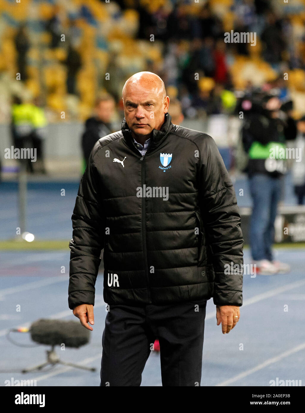 Kiev, Ukraine. 19 Sep, 2019. Uwe Rosler, entraîneur-chef de Malmö FF, vu après l'UEFA Europa League 2019/2020 phase groupe football match jour 1 jeu, entre Malmö FF Suédois et Ukrainiens FC Dynamo Kyiv, les CSN stade Olimpiyskiy. (Score final : Dynamo Kiev 1-0 Malmö FF) Credit : SOPA/Alamy Images Limited Live News Banque D'Images