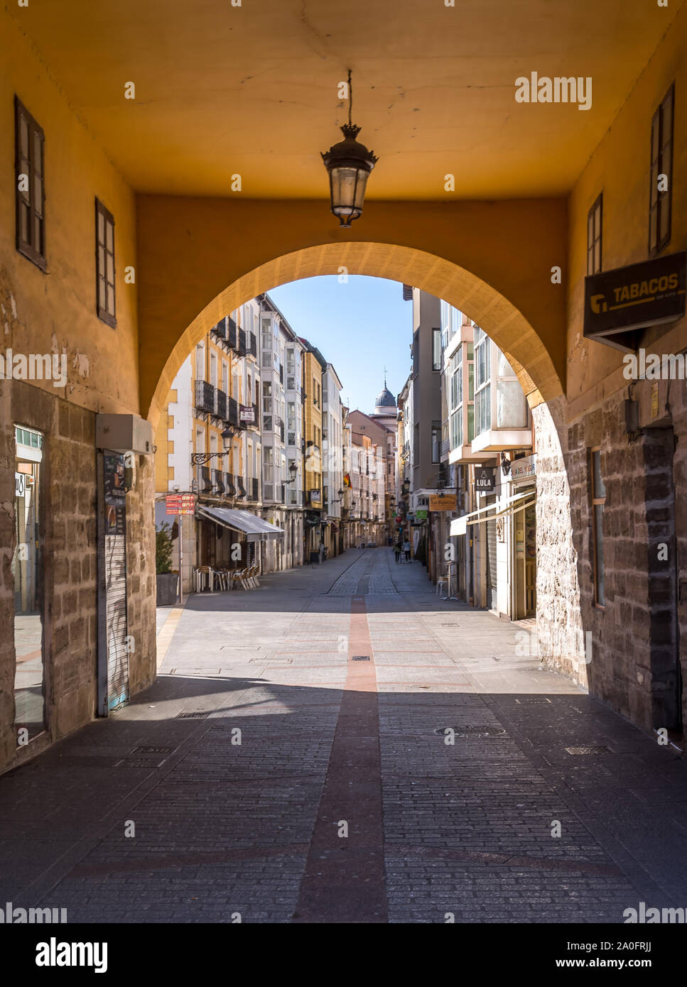 Portes de la ville médiévale à Burgos Espagne une partie des fortifications protégeant cette importante tout au long de l'histoire de règlement Banque D'Images