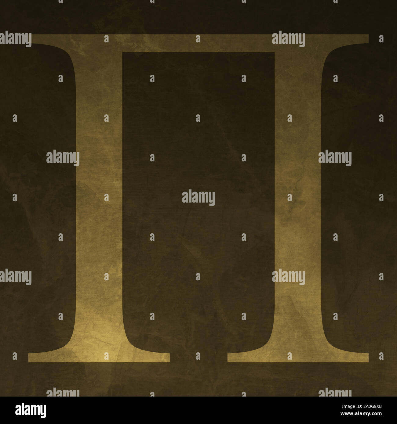 Pi (en or) Banque D'Images