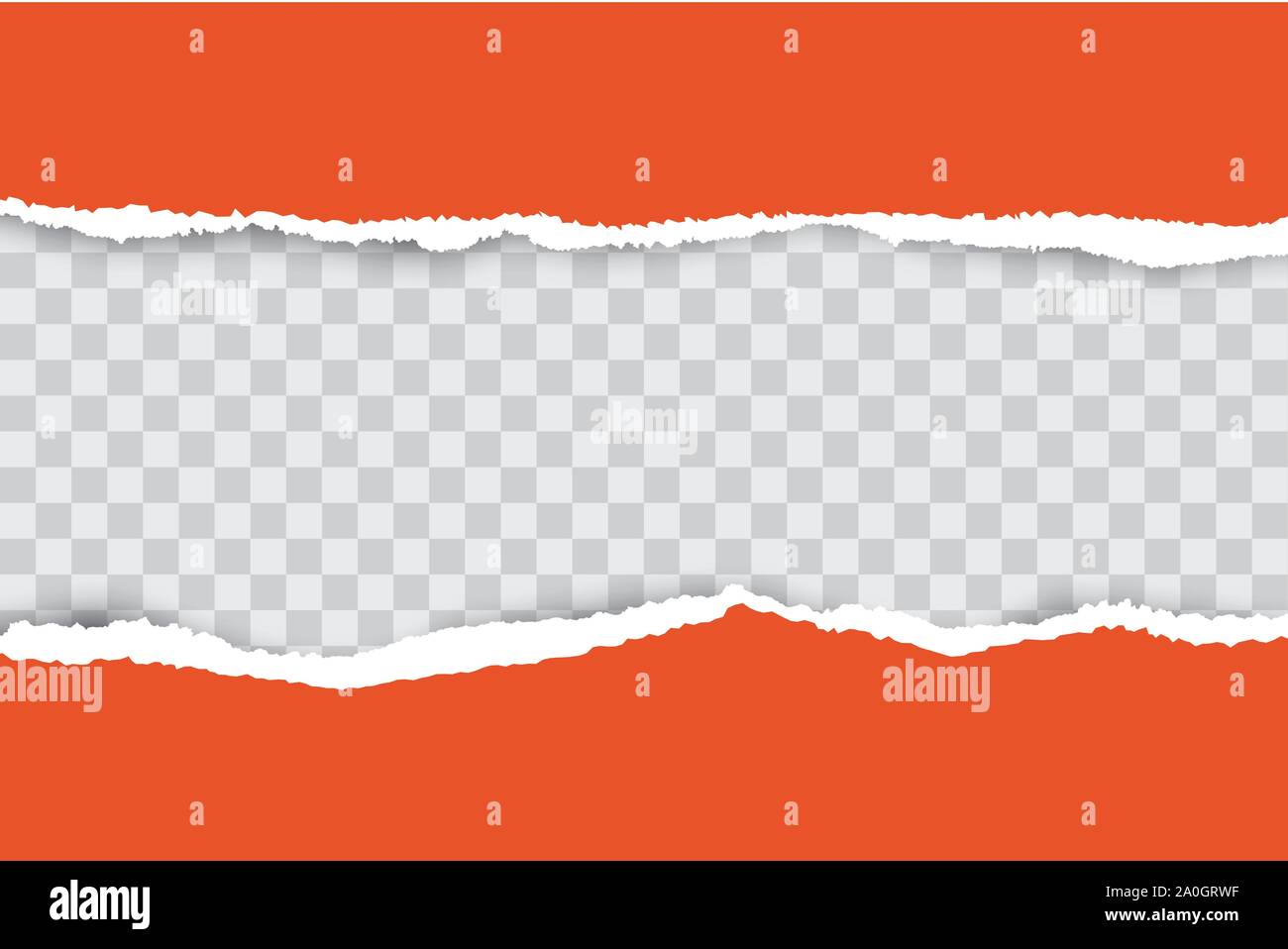 Déchiré papier fond orange avec la transparence pour votre texte. Illustration de Vecteur