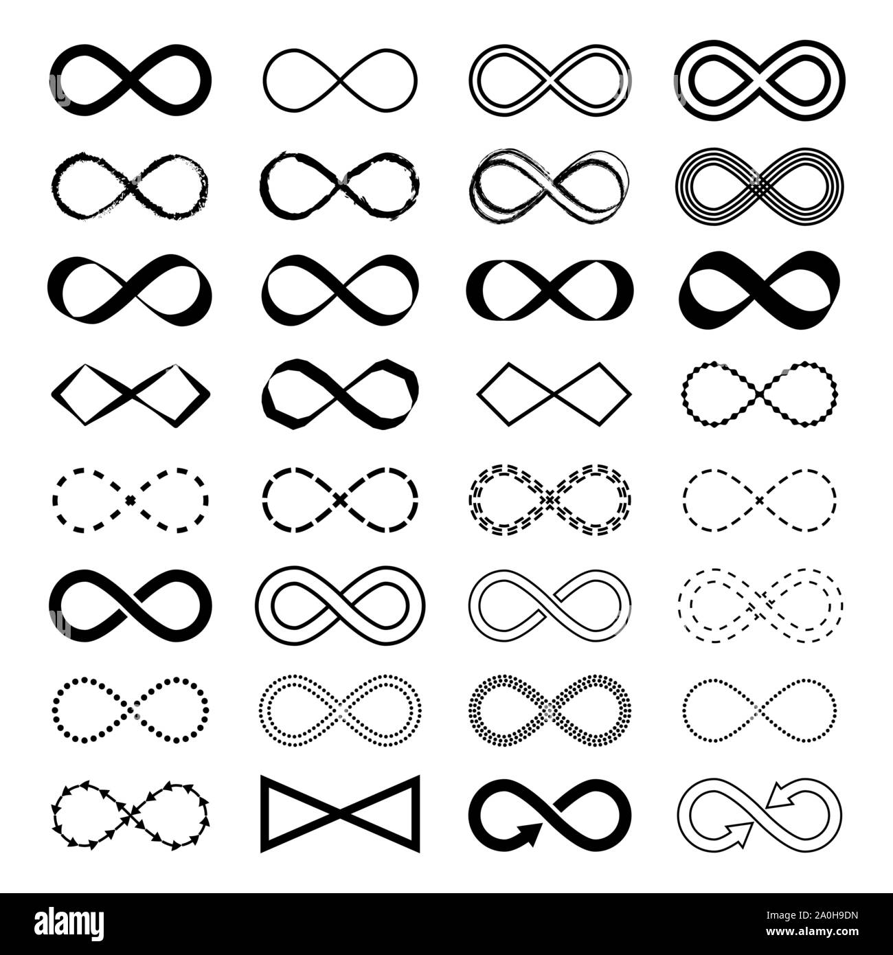 Symbole de l'infini vector set n fond blanc. Illustration de Vecteur Symbole de l'infini vector set n fond blanc. Illustration de Vecteur