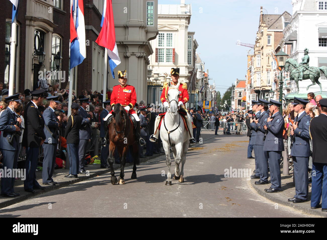 Prinsjesdag Royal Parade a commencé à partir de la palais Noordeinde à La Ridderzaal dans Den Haag. Banque D'Images