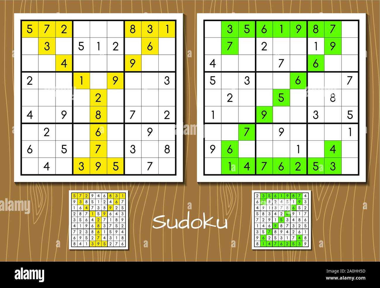 Jeu de Sudoku avec des réponses. Y, Z Lettres Illustration de Vecteur