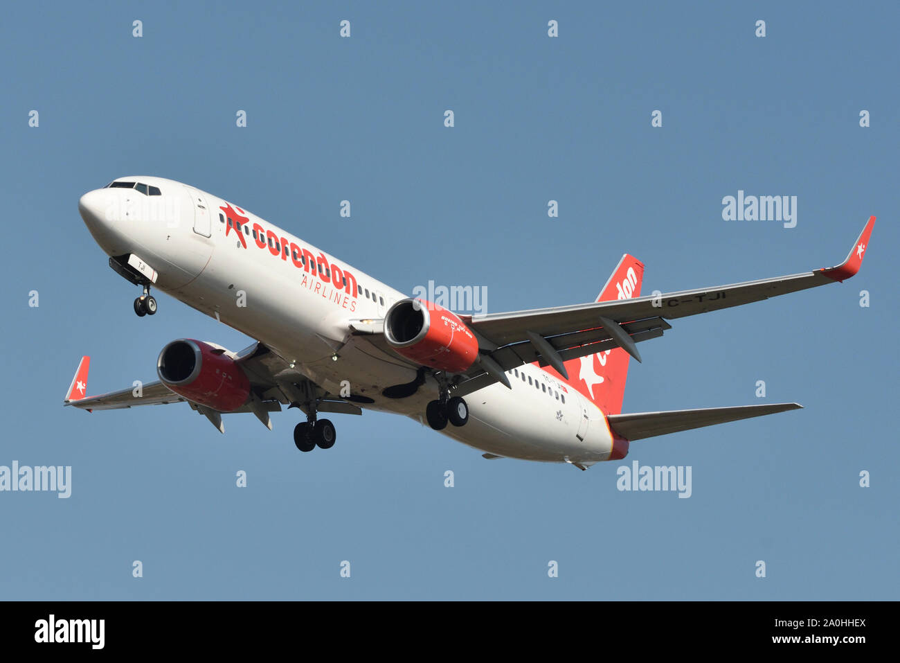 Vilnius, Lituanie - 23 avril : Corendon Airlines avion Boeing 737-800 le 23 avril 2019 à Vilnius en Lituanie. Banque D'Images