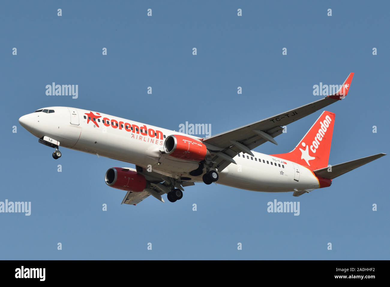Vilnius, Lituanie - 23 avril : Corendon Airlines avion Boeing 737-800 le 23 avril 2019 à Vilnius en Lituanie. Banque D'Images