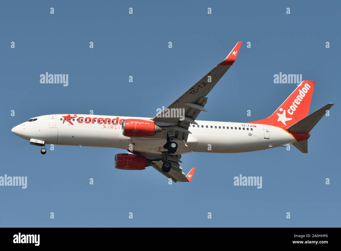 Vilnius, Lituanie - 23 avril : Corendon Airlines avion Boeing 737-800 le 23 avril 2019 à Vilnius en Lituanie. Banque D'Images