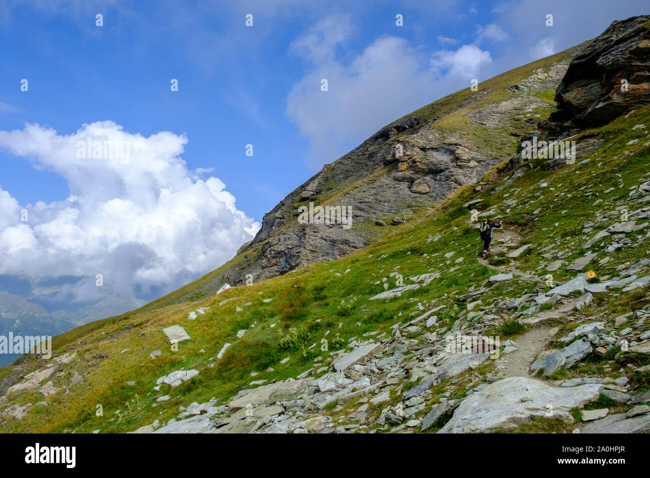 Montée au pic de Pinter, Champoluc, Italie, alpes italiennes Banque D'Images