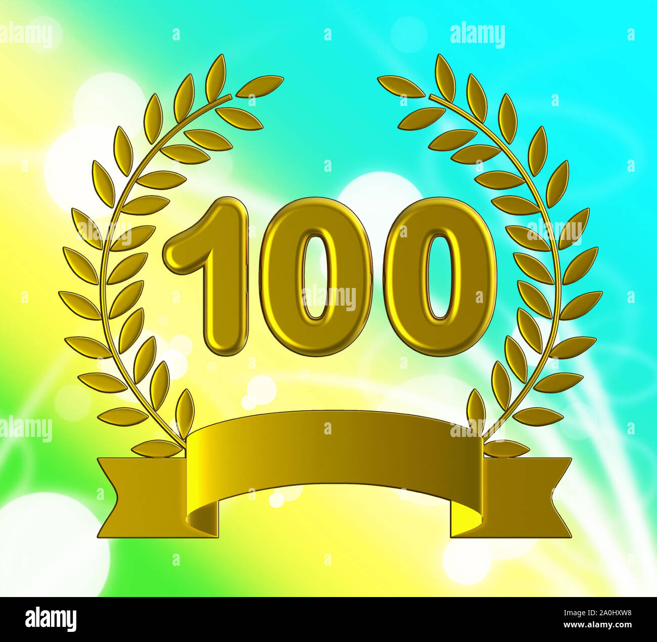 Une Centaine De Celebration De L Annee Icone Affiche Anniversaire 100 Ans Souhaitant Chaleureuses Felicitations Pour Un Centenaire 3d Illustration Photo Stock Alamy