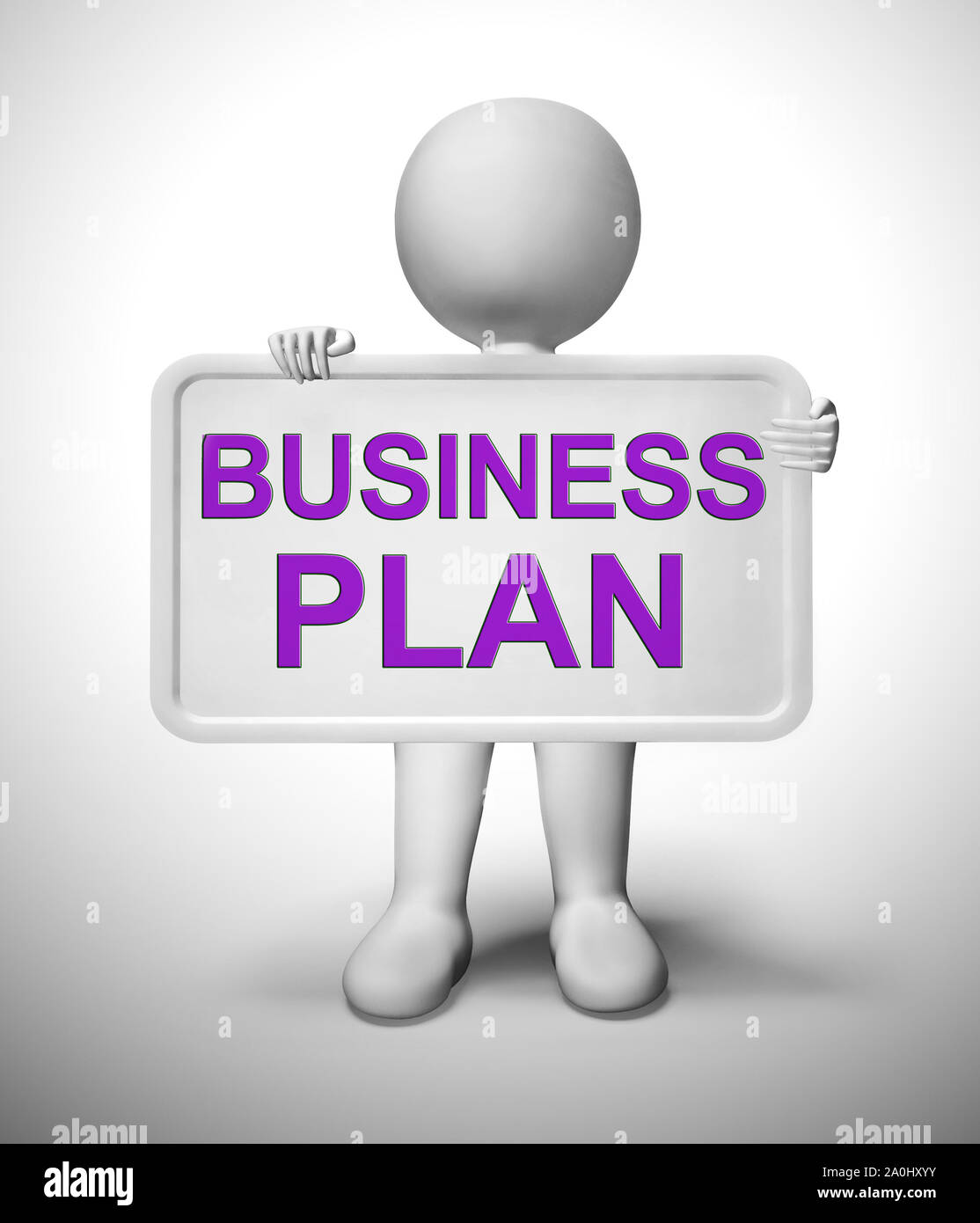 Plan d'affaires ou la planification est importante pour la croissance de l'entreprise. Une stratégie avec prévoyance pour la prospérité et la réussite - 3d illustration Banque D'Images