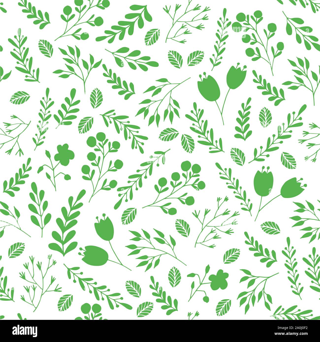 Transparente avec motif floral vert jardin plantes et fleurs Illustration de Vecteur